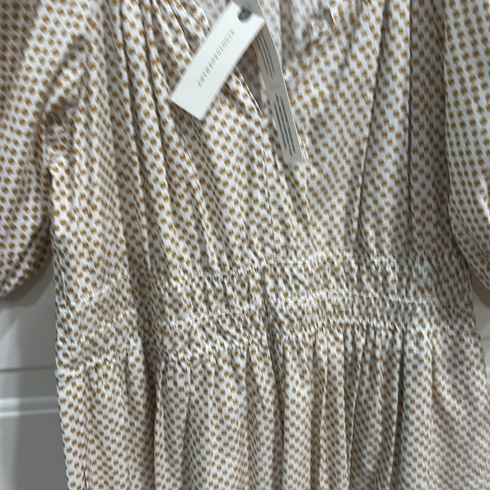 NWT Anthropologie Somerset dress in cream/tan.  Size Medium - Picture 6 of 7